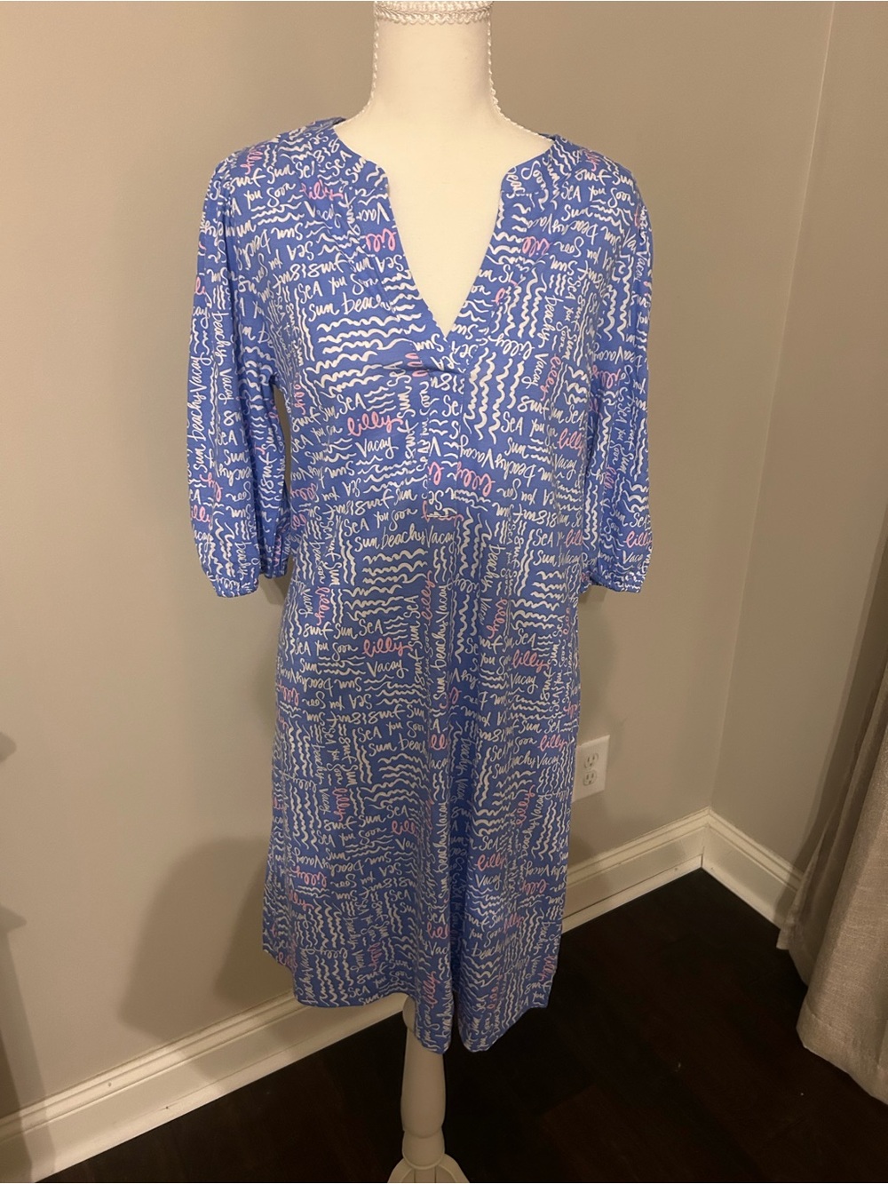 Lilly Pulitzer Colson Dress NWT Small Sunnwashed Blue Sea Crets